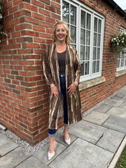 Green Brushstroke Shimmer Cardigan Freya