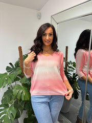 Peach Ombre Stripe Top Izzy
