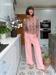 Mocha Leopard Super Soft Round Neck