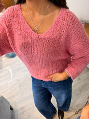 Pink Popcorn Knit Martha
