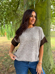 Mocha Stripe Back Jumper Mckenna