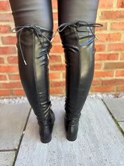 Black Flat Over The Knee Boots