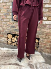Wine Drawstring Co-Ord Skylar