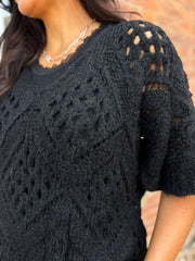 Black Cosy Diamond Knit Sofia
