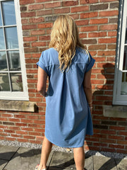 Denim Smock T-Shirt Dress Hazel