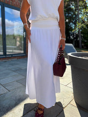 White Top & Skirt Set Daniella