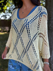 Lemon Diamond Knit Raquel