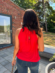 Red Halter Neck Top Jessie