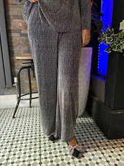 Silver Diamante Shimmer Trousers Hazel