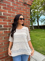 Stone Lace Stripe Top India
