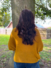 Mustard Cosy Knit Cardi Sofia