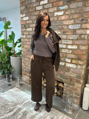 Chocolate Wide Leg Jogger Alice