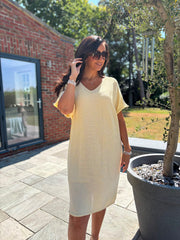Lemon Fine Knit Dress Orla