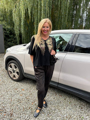 Black Gold Angel Wings Knit Florence