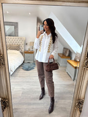 Gold Embroidered Shirt Ashleigh