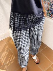 Navy Gingham Trousers Blake