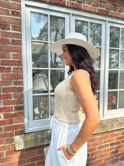 Gold Shimmer Knit Vest Palmer