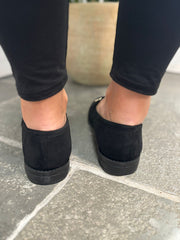 Black Hammered Disc Chain Loafer