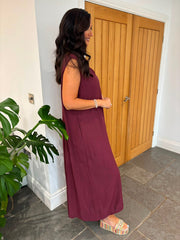 Wine Wide Leg Jumpsuit Kaylee