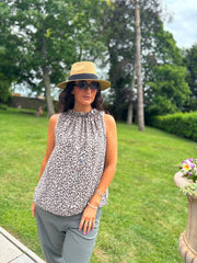 Mocha Leopard Top Tiana