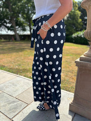 Navy Polka Dot Trousers Reagan
