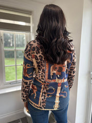 Mocha Animal Equestrian Top Eliza