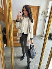 Winter White Layered Knitted Cardigan Evelyn