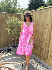 Lipstick Tie Dye Dress Krystal