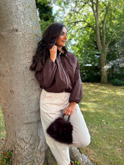 Chocolate Lace Lined Jacket Harlow