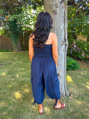 Navy Cargo Pocket Jumpsuit Verity