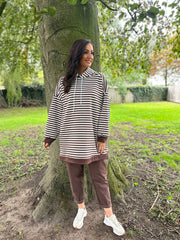 Chocolate Striped Hoodie Eleanor