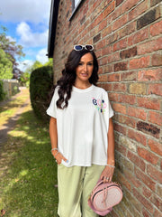 White Good Vibes Tee Coleen