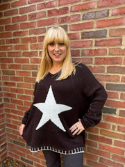 Chocolate Star Knit Evelyn