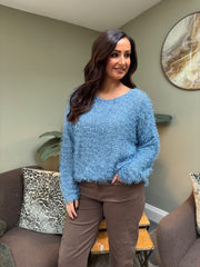 Blue Eyelash Knit Skye