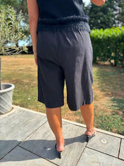 Black Drawstring Culottes Anya