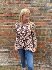 Mocha Leopard Super Soft Round Neck