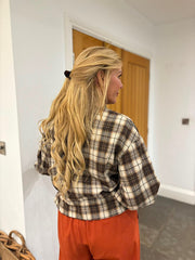 Chocolate Check Zip Jacket Remi