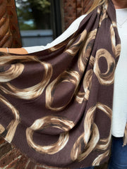 Chocolate Ring Link Design Scarf