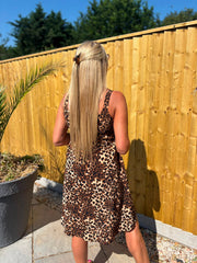 Leopard Print Sleeveless Dress Cleo