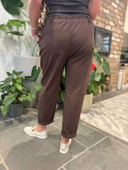 Chocolate Frill Pocket Trousers Sasha