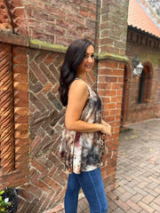 Natural Leopard Floral Vest Isabella