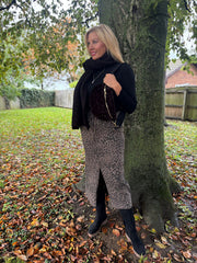 Mocha Leopard Magic Maxi Skirt