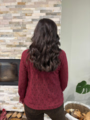 Wine Lace Tie Front Shrug Rachel