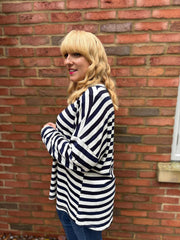 Navy Stripe Long Sleeve Top Yasmin