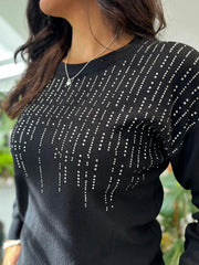 Black Diamante Leisure Set Isla