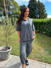 Charcoal Barrel Leg Joggers Clarice
