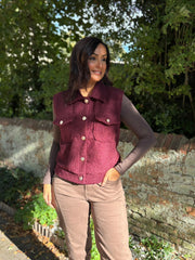 Wine Boucle Gilet Elliott