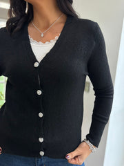 Black Soft Knit Cardigan Annalise