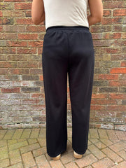 Black Seam Front Pull On Comfort Trousers