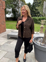 Chocolate Animal Print Jacket Marley